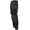 Work Trouser - Stretch - Holster Pockets - Black & Grey - 32w Reg Leg