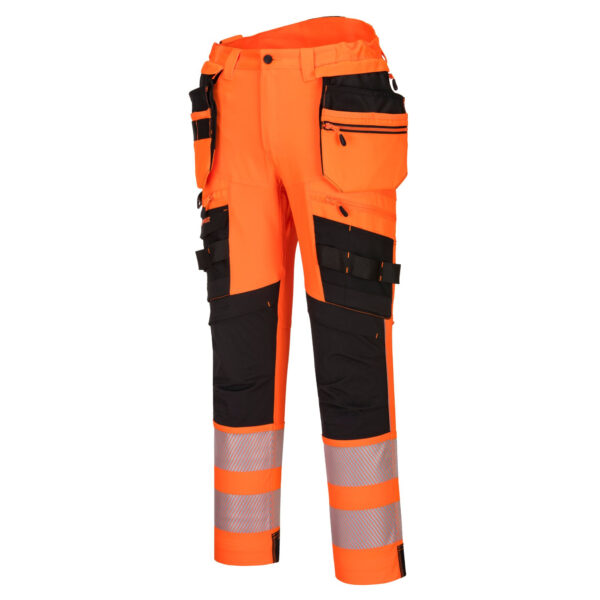 Hi-Vis Detachable Holster Pocket Trousers Orange 32w