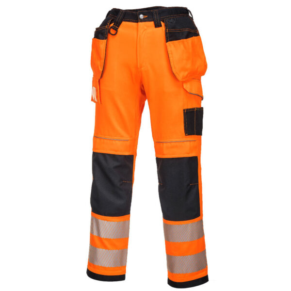 Hi Vis Holster Work Trouser - Orange / Black - 34w Reg / Tall