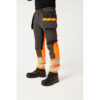 Hi Vis Stretch Class 1 Work Trousers with Holster Pockets Orange 34w Reg